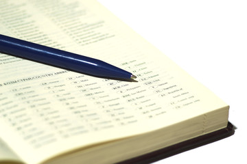 Obraz premium pen on a notebook . Countries of the world