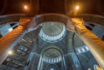 inside the Church of Saint Sava in Belgrade city, Serbia
