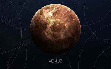 Venus - High resolution images presents planets of the solar system. This image elements furnished by NASA