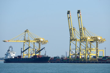 Fototapeta na wymiar Shipping in Penang Cargo Port
