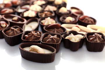 Chocolate sweets closeup