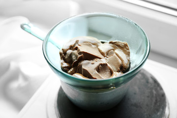Melting chocolate on stove