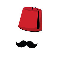 Turkish hat and mustache - obrazy, fototapety, plakaty