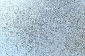 Ice patterns on winter glass