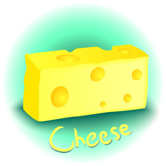 Pieces of cheese vector illustration