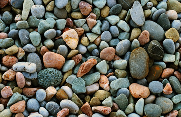 Sea pebbles closeup