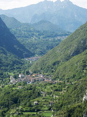 Fototapeta na wymiar Pregasina in Norditalien
