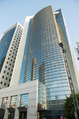 Tel Aviv skyscraper on the blue sky, Azrieli Centre