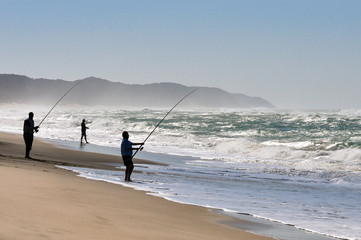 Angler am Indischen Ozean; S&uuml;dafrika