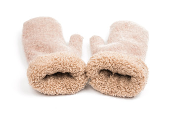 warm gloves made of wool
