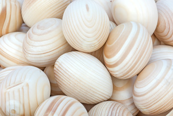 Wooden Easter eggs.