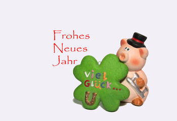 schwein mit Kleeblatt 