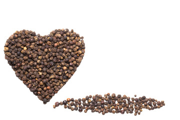 black pepper isolated on white background