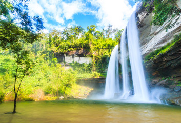 Huai Luang waterfall in Ubon Ratchathani province of Thailand
