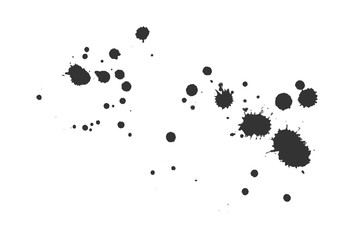 Vector black blots and splashes.