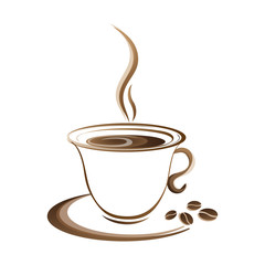 hot coffee cup vector