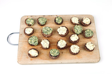 Gefüllte Champignons