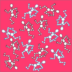  Robots pattern, mannequins, dolls, artificial intelligence hinged