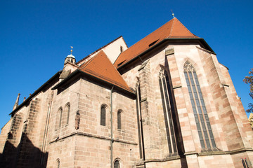 Fototapeta na wymiar Frauenkirche am Hauptmarkt in Nürnberg, Deutschland