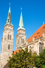 Fototapeta na wymiar Sebaldkirche in Nürnberg, Deutschland