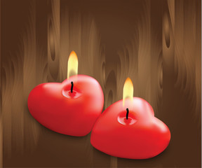 candles in the shape of hearts