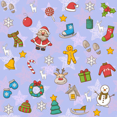 Happy New Year and Merry Christmas pattern