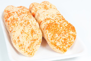 Heart shaped cookies in a plate