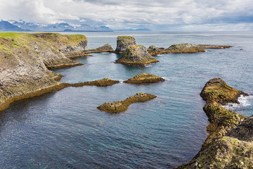 Scenic coastal landscape in Iceland.