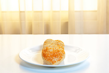 Heart shaped cookies in a plate