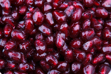 Close up of pomegranate seeds