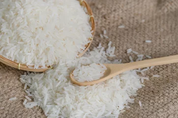Gordijnen white rice grains © rakT