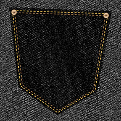 Black jeans pocket