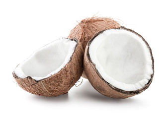 Coconut isolated on white background