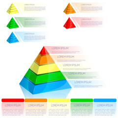 Vector infographic, template. Pyramid.