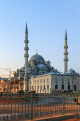 Yeni Cami ( New Mosque ) in the morning, Istanbul, Turkey.