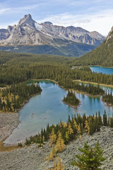 Fototapeta premium Overlooking Mountain Lakes in British Columbia Canada