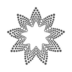 Abstract dotted shape.Vector design element