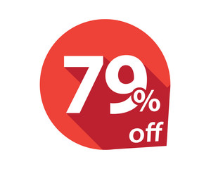 79 percent discount off red circle