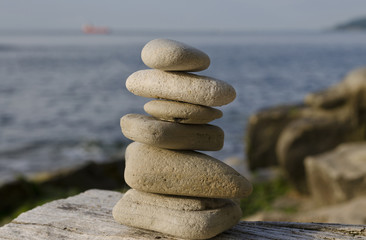 Rocks on the coast of the Sea in the nature