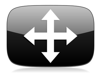 Obraz premium arrow black glossy web modern icon