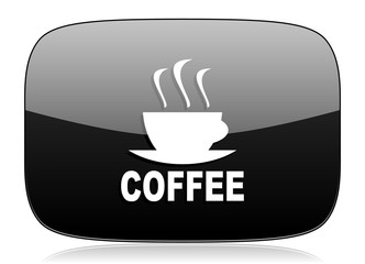 espresso black glossy web modern icon