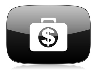 Obraz premium financial black glossy web modern icon