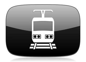 train black glossy web modern icon