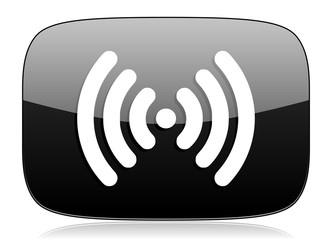 wifi black glossy web modern icon