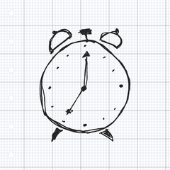sketch drawing of a clock