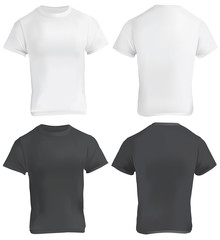 Black and White Blank T-Shirt Design Template