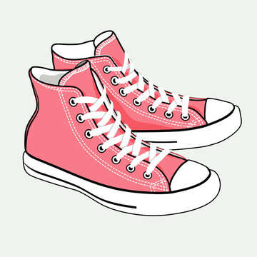 Cartoon Pink Sneakers Images – Browse 1,613 Stock Photos, Vectors, and ...