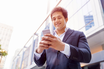 Portrait of confident businessman outdoors