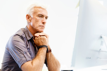 Handsome businessman in office