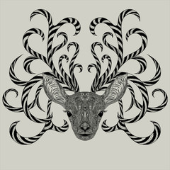 Abstract deer patterns